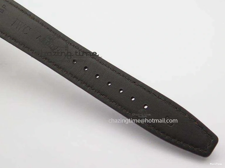 MIROTIME 0414 Portuguese IW371415 ZF 1:1 Best Edition RG Black dial On Brown Leather Strap A Modern 7286